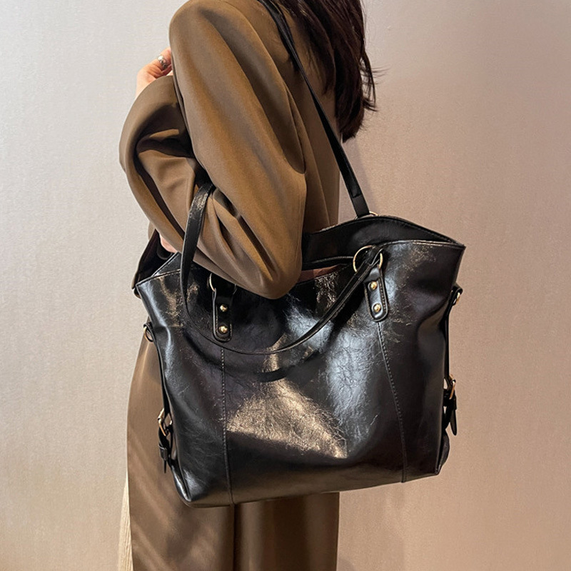 Luxury Bags Vintage - 여성용 빈티지 숄더백, 대용량 소프트 PU