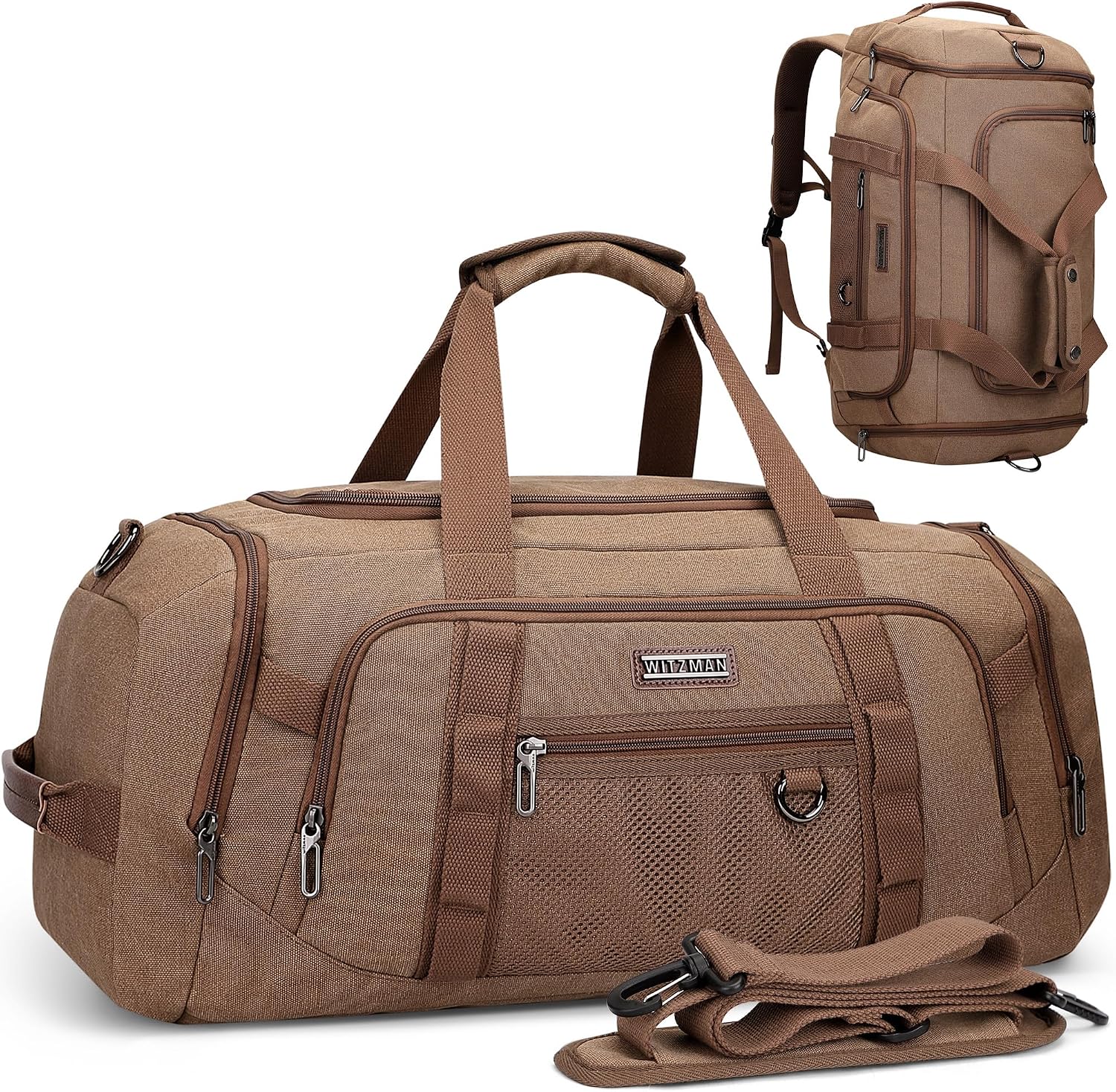 Weekender Bag Duffle - 남성용 캔버스 더플백 3 in 1