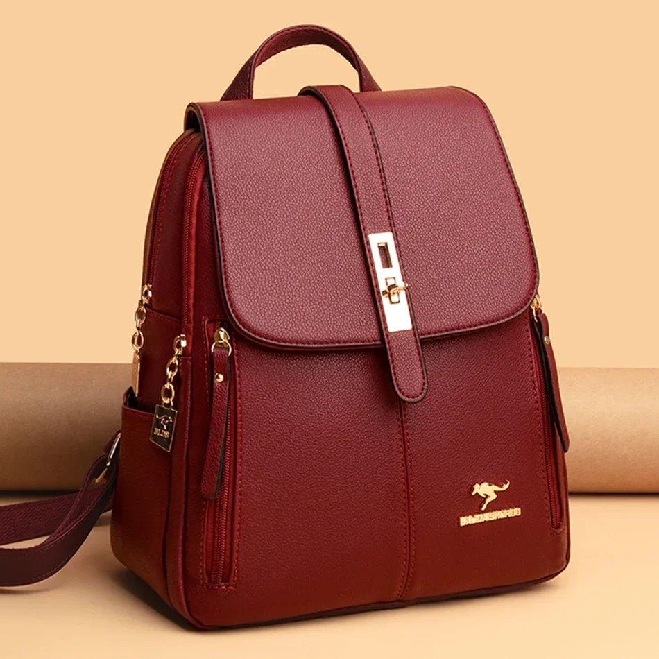 Luxury Bags Vintage - 여성 가죽 대용량 배낭 여자를위한 고품질