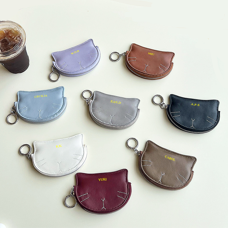 귀여운 고양이 미니 동전 지갑 키체인 포함, 맞춤 이름 - Luxury Bags Name For Women 리뷰 및 가격