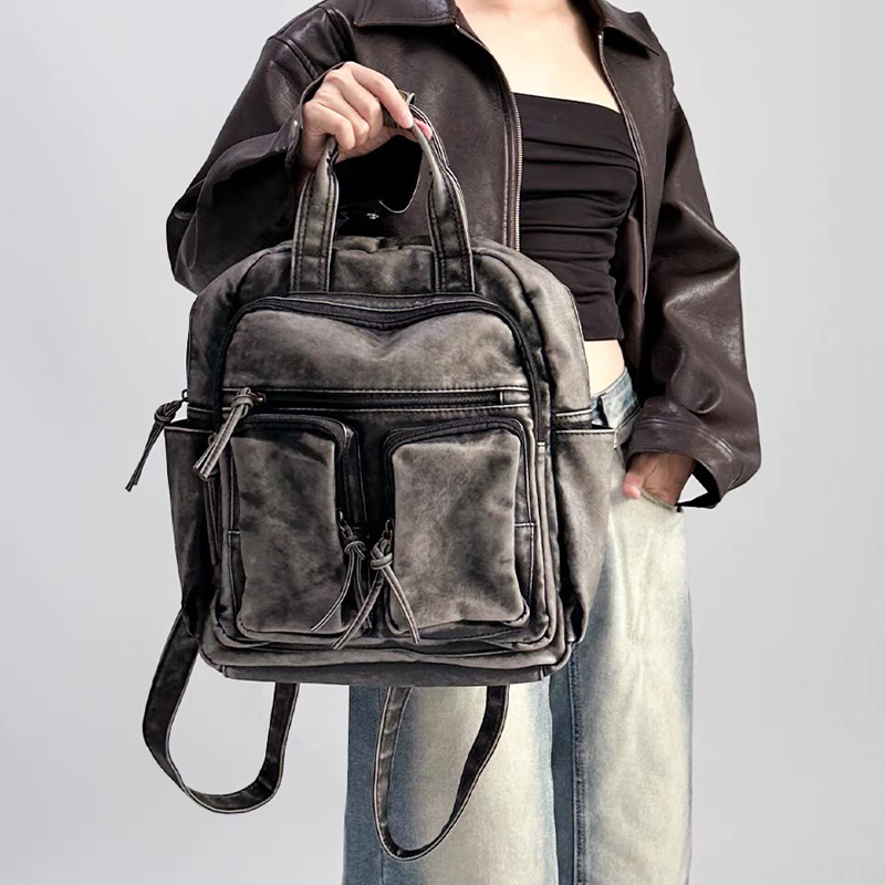 럭셔리 소프트 워시드 PU 가죽 백팩 트렌드 대학 가방 - Luxury Bags Vintage 리뷰 및 가격