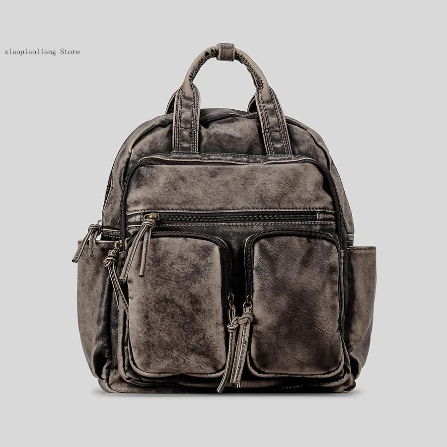 럭셔리 소프트 워시드 PU 가죽 백팩 트렌드 대학 가방 - Luxury Bags Vintage 리뷰 및 가격