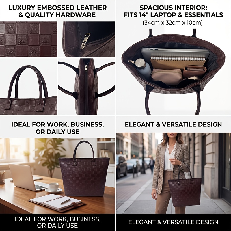 라이트 럭셔리 딥 브라운 퀼트 패턴 여성용 토트백, 대 - Luxury Bags Vintage 리뷰 및 가격