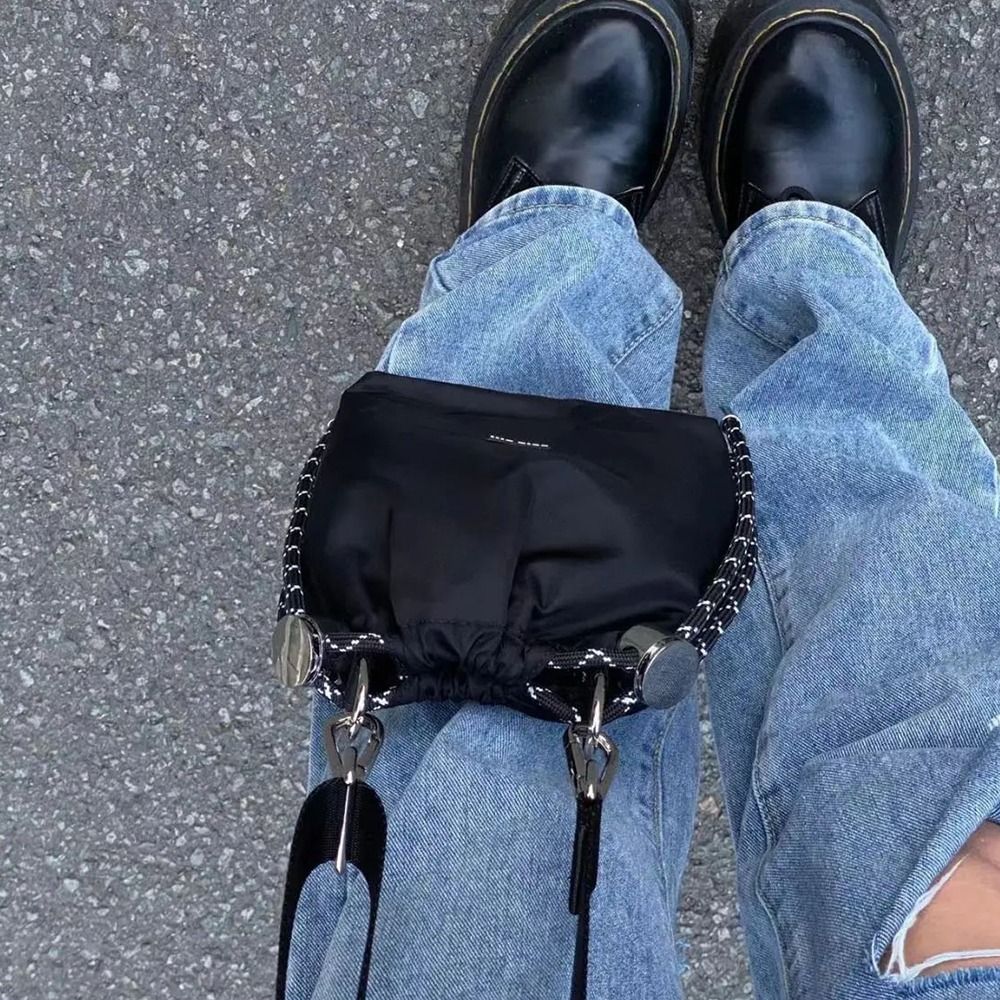 멋진 한국 스타일 블랙 Drawstring 버킷 가방  - Luxury Bags Korea 리뷰 및 가격