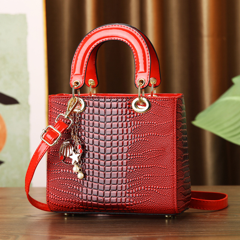 악어 패턴 질감 작은 사각형 가방 여성 럭셔리 고급 체 - Luxury Bags Classy 리뷰 및 가격