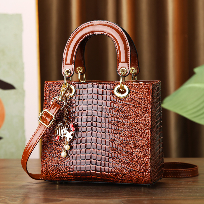 악어 패턴 질감 작은 사각형 가방 여성 럭셔리 고급 체 - Luxury Bags Classy 리뷰 및 가격