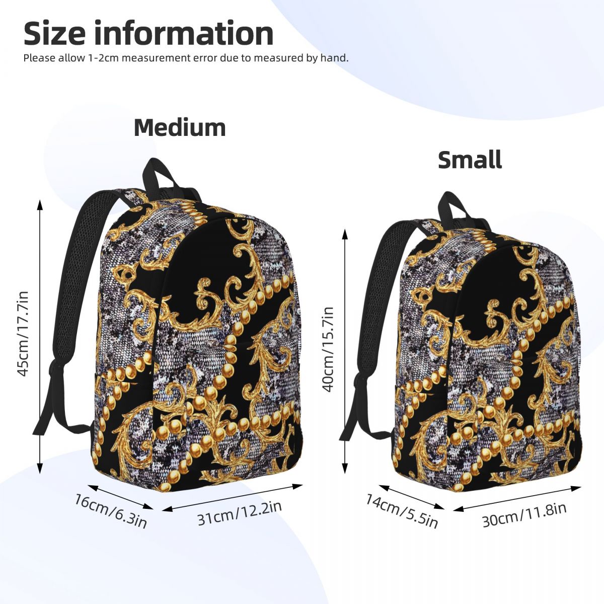 럭셔리 골든 유럽 꽃 바로크 학생 배낭 학교 가방 소년 - Luxury Bags Europe 리뷰 및 가격