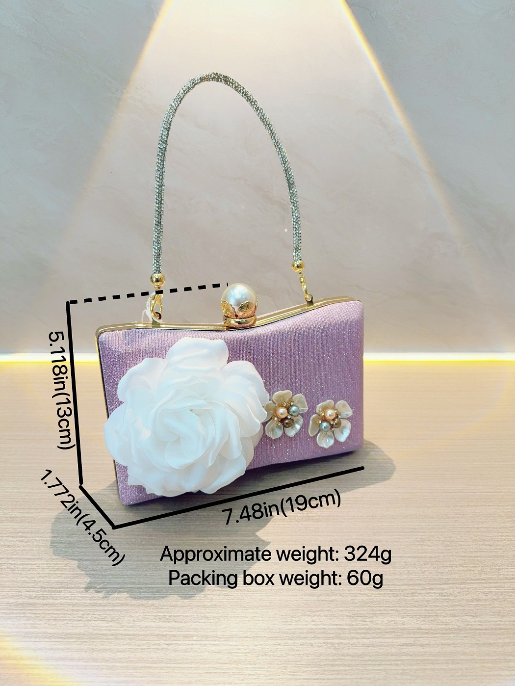 럭셔리 여성 클러치 백 패션 3d 꽃 장식 핸드백 연회 - Luxury Bags Classy 리뷰 및 가격