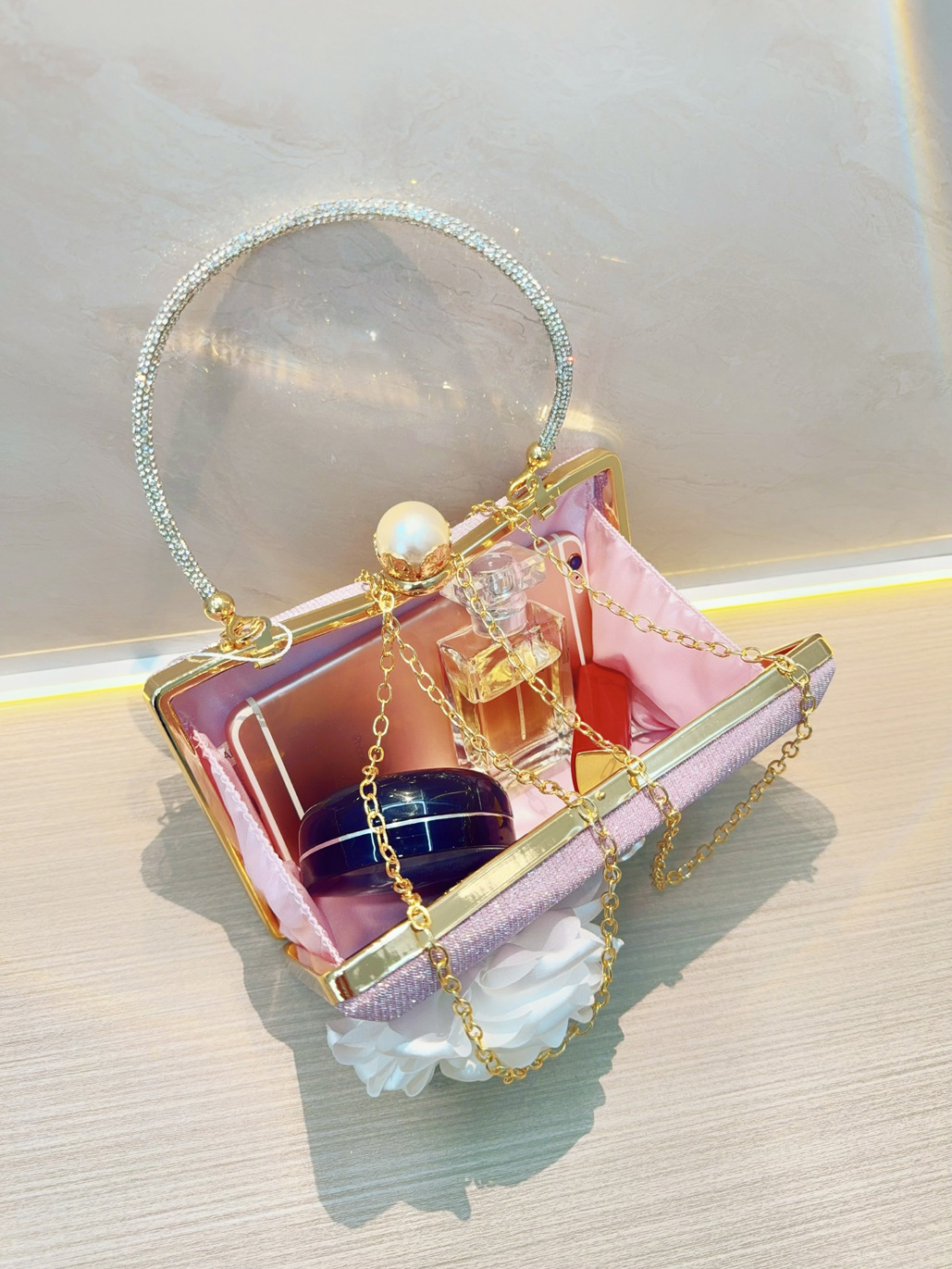 럭셔리 여성 클러치 백 패션 3d 꽃 장식 핸드백 연회 - Luxury Bags Classy 리뷰 및 가격