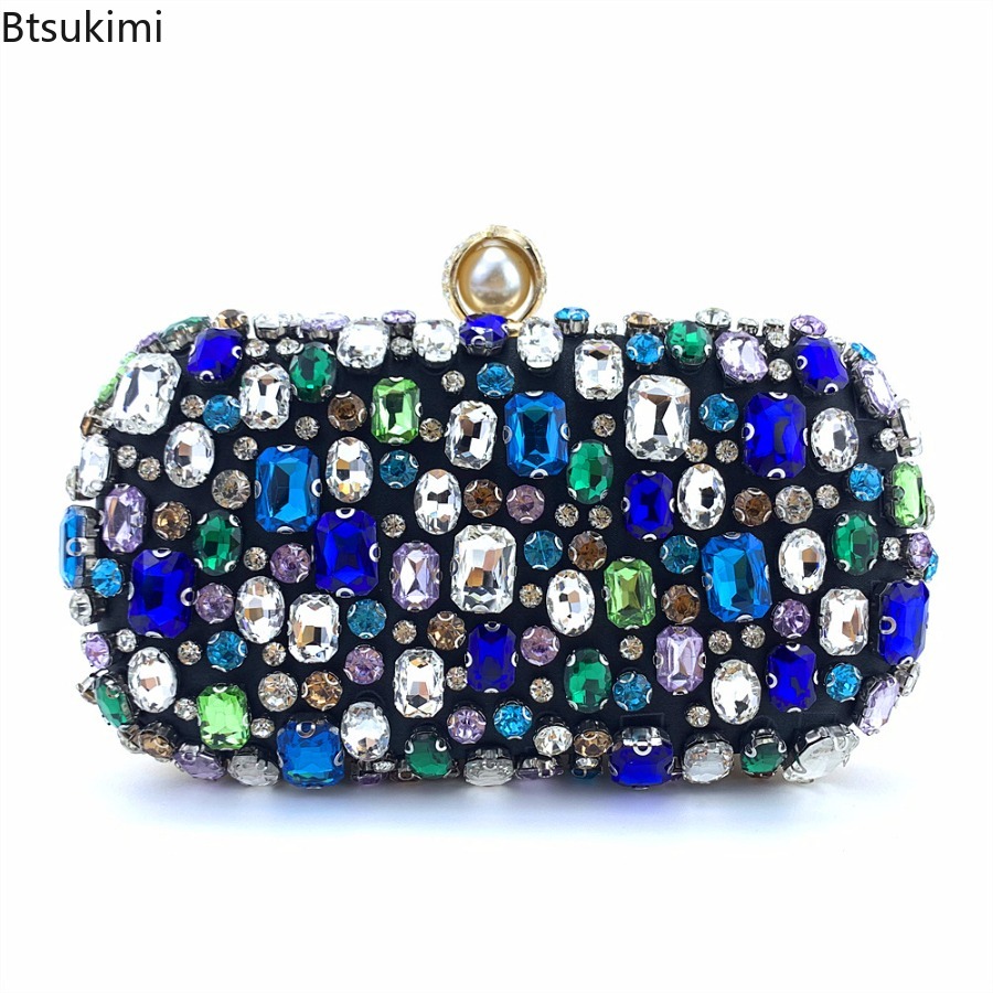 럭셔리 블링 라인스톤 이브닝 백 여성 파티 드레스 백  - Luxury Bags Classy 리뷰 및 가격