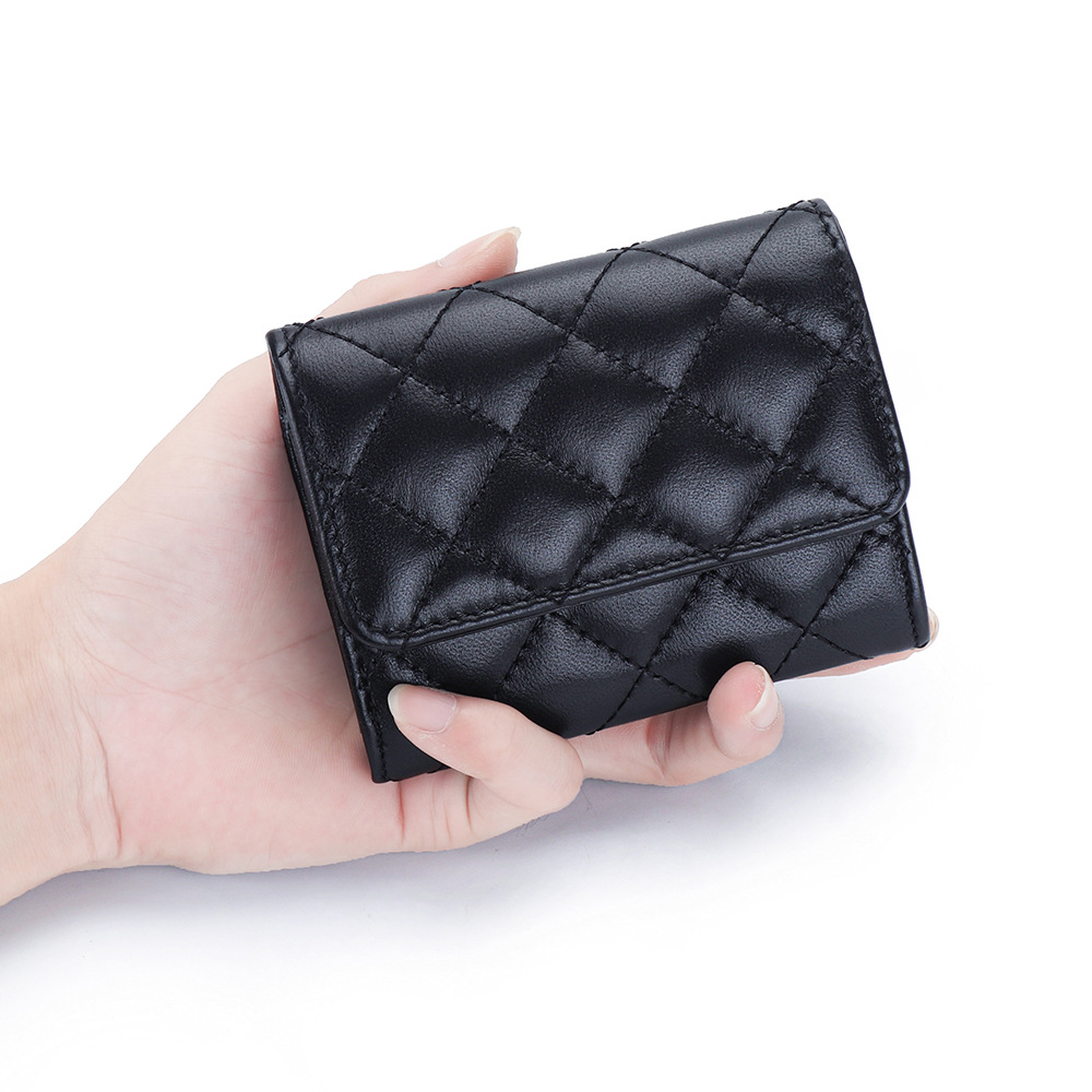 양가죽 퀼팅 카드 홀더 여성용 반지갑 가죽 은행 신용  - Luxury Bags Name For Women 리뷰 및 가격